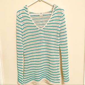 Roxy crocheted pullover hoodie beach cover